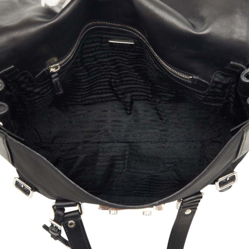 PRADA Black Leather Shoulder Bag - Picture 9 of 11